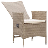 7 Piece Garden Dining Set Beige - Extra Image