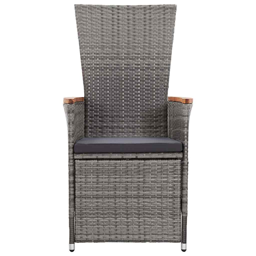 7 Piece Garden Dining Set Grey
