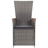 7 Piece Garden Dining Set Grey