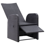 7 Piece Garden Dining Set Black