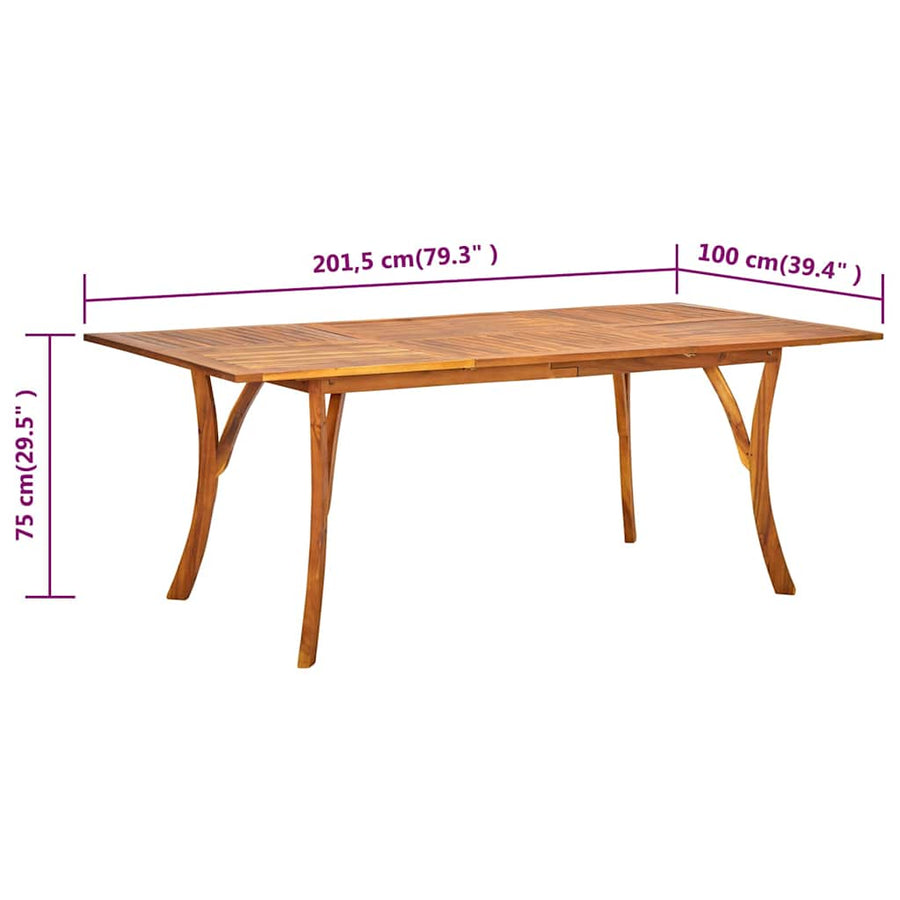 9 Piece Garden Dining Set Brown
