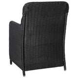7 Piece Garden Dining Set Black - Extra Image