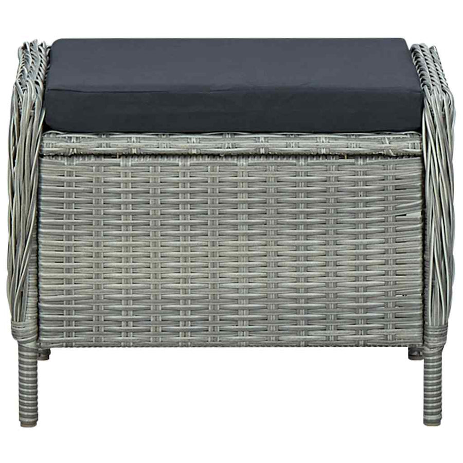 9 Piece Garden Dining Set Light Grey