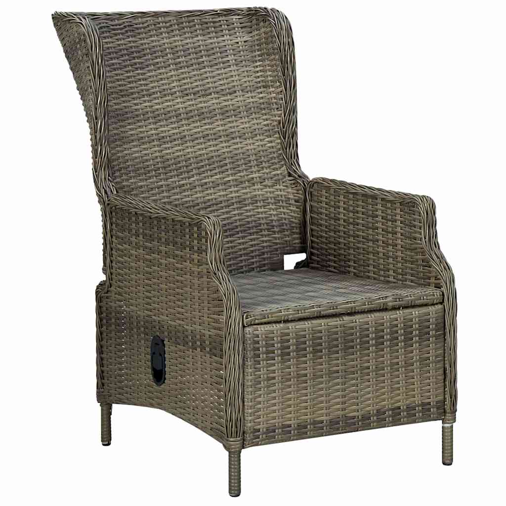 9 Piece Garden Dining Set Brown