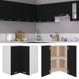 Hanging Corner Cabinet Lyon Black 57x57x60 cm Engineered Wood