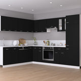 Hanging Corner Cabinet Lyon Black 57x57x60 cm Engineered Wood - Side View