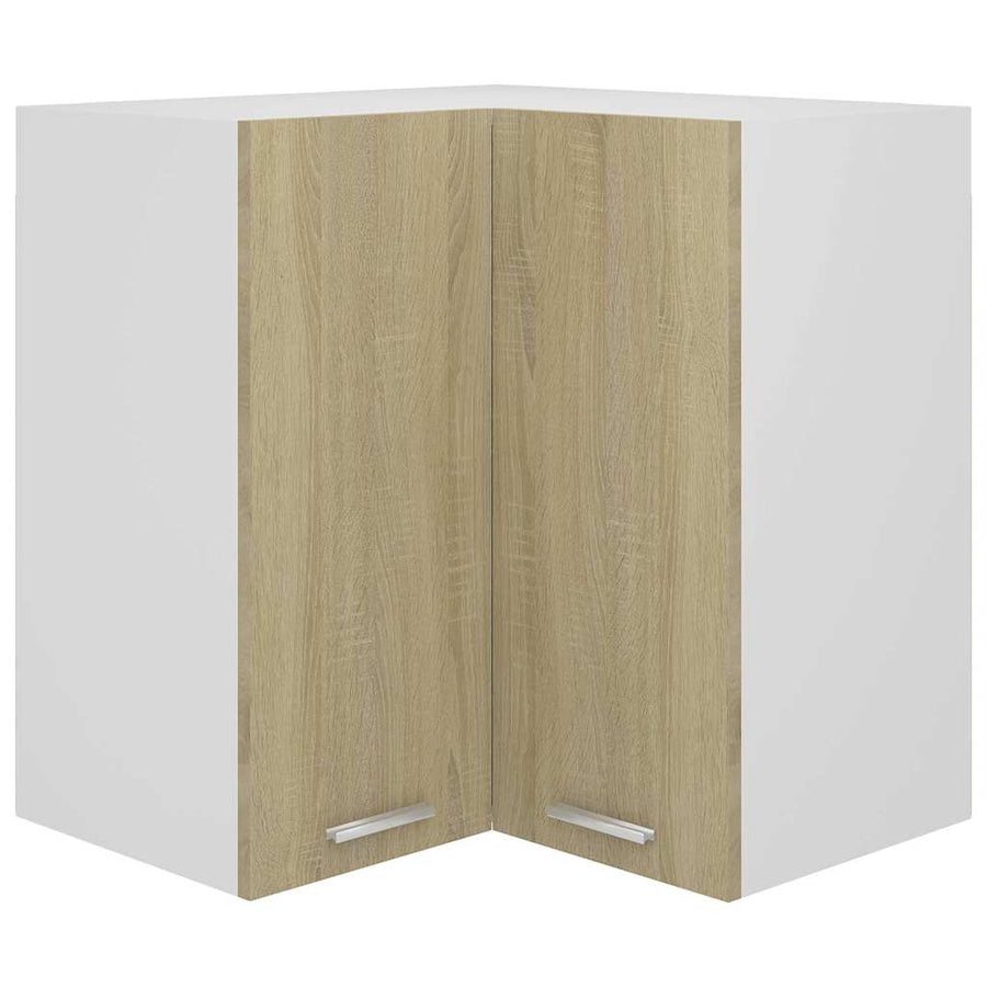 Hanging Corner Cabinet "Lyon" Sonoma Oak 57x57x60 cm