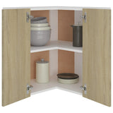 Hanging Corner Cabinet Lyon Sonoma Oak 57x57x60 cm Engineered Wood - Top-Down View