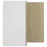 Hanging Corner Cabinet Lyon Sonoma Oak 57x57x60 cm Engineered Wood - Rear View