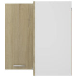 Hanging Corner Cabinet Lyon Sonoma Oak 57x57x60 cm Engineered Wood - Close-Up Angle