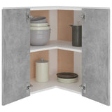 Hanging Corner Cabinet Lyon Concrete Grey 57x57x60 cm Engineered Wood - Top-Down View