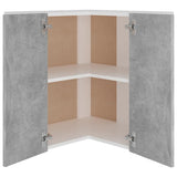 Hanging Corner Cabinet Lyon Concrete Grey 57x57x60 cm Engineered Wood - 45-Degree Angle