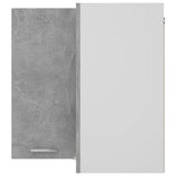 Hanging Corner Cabinet Lyon Concrete Grey 57x57x60 cm Engineered Wood - Close-Up Angle