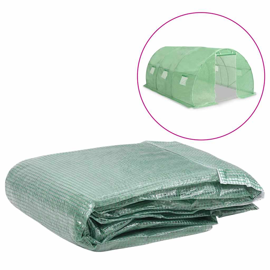 Greenhouse Replacement Cover (13.5 m?) 300x450x200 cm Green