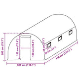 Greenhouse Replacement Cover (13.5 m?) 300x450x200 cm Green