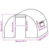 Greenhouse Replacement Cover (4.5 m²) 3x1.5x2 m Transparent - 45-Degree Angle
