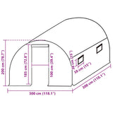 Greenhouse Replacement Cover (9 m?) 3x3x2 m Transparent