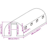 Greenhouse Replacement Cover (18 m²) 3x6x2 m Transparent - 45-Degree Angle