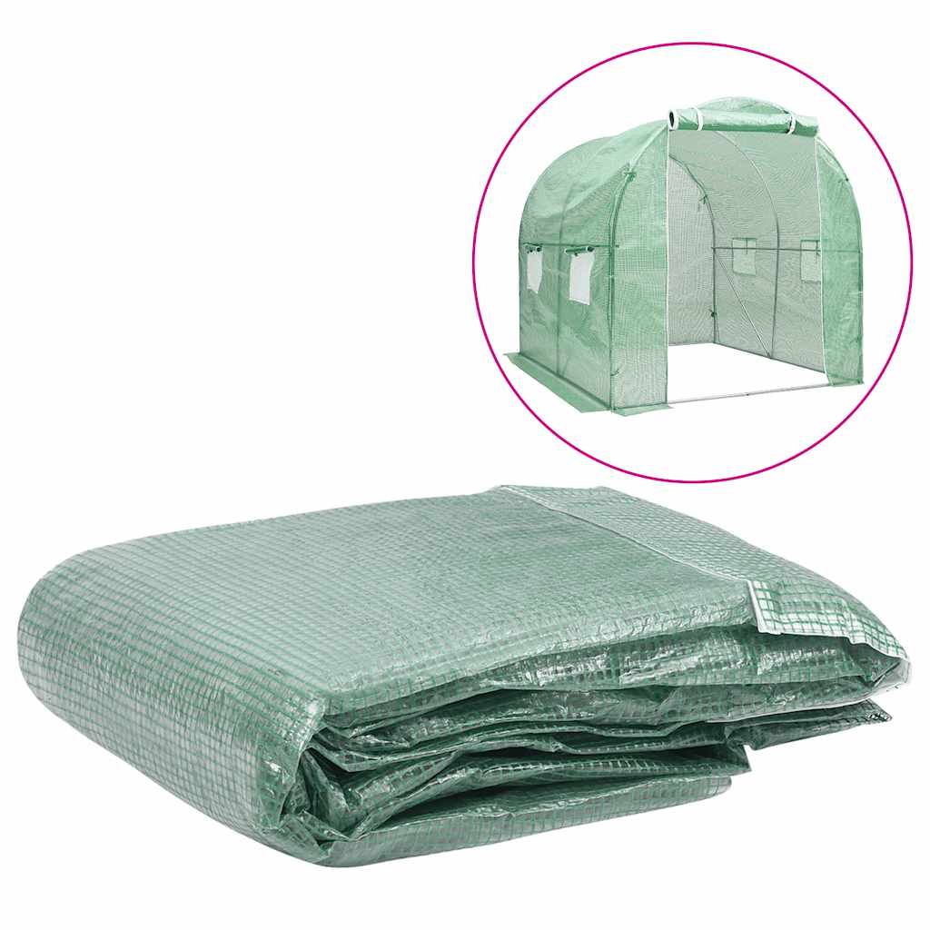 Greenhouse Replacement Cover (4 m?) 200x200x200 cm Green