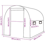 Greenhouse Replacement Cover (4 m²) 200x200x200 cm Green - 45-Degree Angle