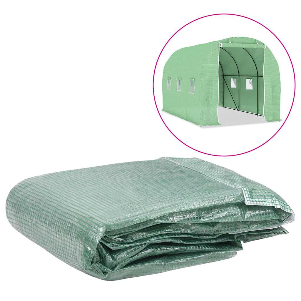 Greenhouse Replacement Cover (6.86 m?) 200x343x200 cm Green