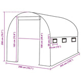 Greenhouse Replacement Cover (6.86 m?) 200x343x200 cm Green - 45-Degree Angle