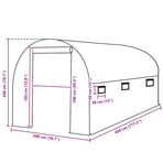 Greenhouse Replacement Cover (9 m?) 200x450x200 cm Green
