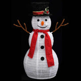 Decorative Christmas Snowman Figure with LED Luxury Fabric 60cm - 45-Degree Angle