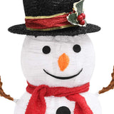 Decorative Christmas Snowman Figure with LED Luxury Fabric 60cm - Rear View