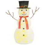 Decorative Christmas Snowman Figure with LED Luxury Fabric 90cm