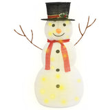Decorative Christmas Snowman Figure with LED Luxury Fabric 90cm - Front View