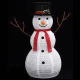 Decorative Christmas Snowman Figure with LED Luxury Fabric 90cm - 45-Degree Angle
