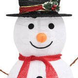 Decorative Christmas Snowman Figure with LED Luxury Fabric 90cm - Rear View