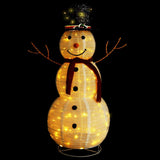 Decorative Christmas Snowman Figure LED Luxury Fabric 120cm - Front View