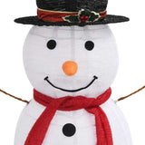 Decorative Christmas Snowman Figure LED Luxury Fabric 120cm - Rear View