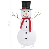 Decorative Christmas Snowman Figure LED Luxury Fabric 120cm - Low Angle