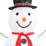 Decorative Christmas Snowman Figure LED Luxury Fabric 180cm - Rear View