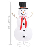 Decorative Christmas Snowman Figure LED Luxury Fabric 180cm - Low Angle