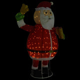 Decorative Christmas Santa Claus Figure LED Luxury Fabric 180 cm - Front View