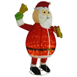 Decorative Christmas Santa Claus Figure LED Luxury Fabric 180 cm - Side View