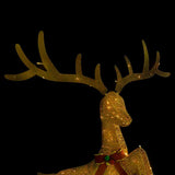 Flying Reindeer Christmas Decoration 120 LEDs Gold Warm White - Top-Down View