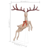 Flying Reindeer Christmas Decoration 120 LEDs Gold Warm White - Extra Image