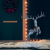 Flying Reindeer Christmas Decoration 120 LEDs White Cold White - Side View
