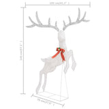 Flying Reindeer Christmas Decoration 120 LEDs White Cold White - Low Angle