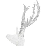 Reindeer Family Christmas Decoration White and Silver 201 LEDs - 45-Degree Angle