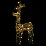 Reindeer Christmas Decoration 90 LEDs 60x16x100 cm Acrylic - Front View