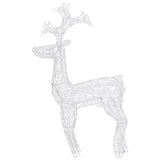 Reindeer Christmas Decoration 90 LEDs 60x16x100 cm Acrylic - Rear View