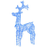 Reindeer Christmas Decoration 90 LEDs 60x16x100 cm Acrylic - Front View