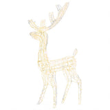Acrylic Reindeer Christmas Decoration 140 LEDs 128 cm Warm White