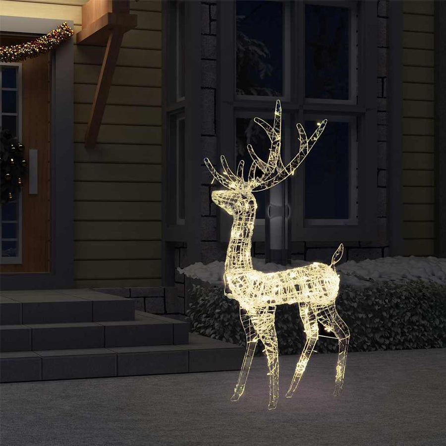 Acrylic Reindeer Christmas Decoration 140 LEDs 128 cm Warm White